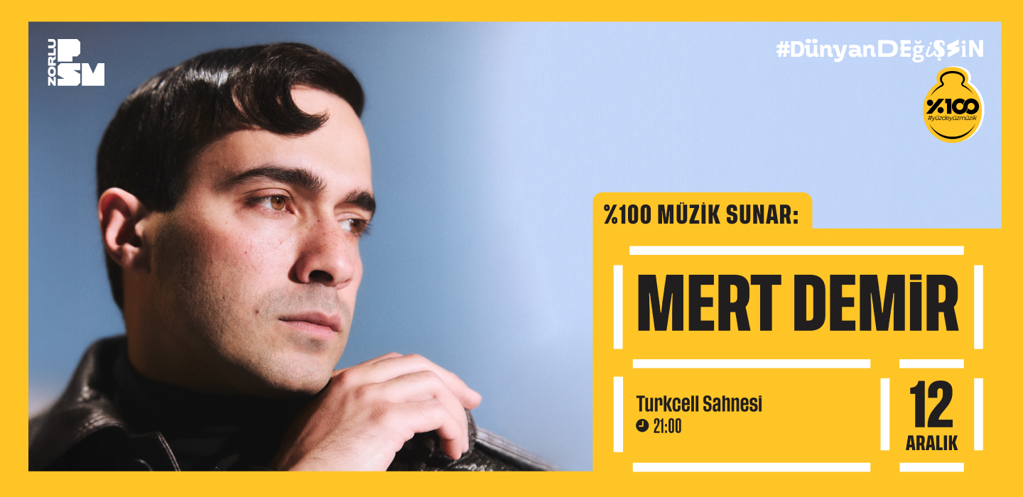Mert Demir %100 Müzik katkılarıyla 12 Aralık’ta Turkcell Sahnesi’nde dinleyicileriyle buluşuyor!